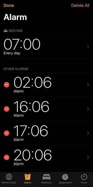 Eliminar y recrear la alarma 