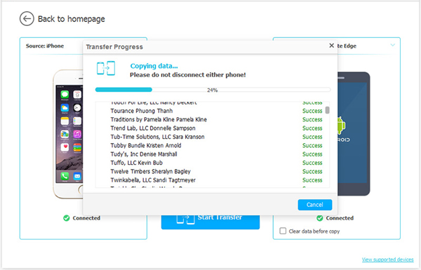 Transferir aplicaciones desde iPhone a Nexus