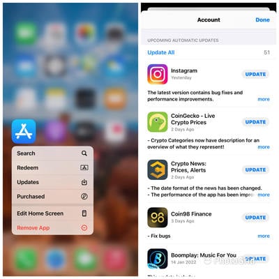 Arreglar los widgets de iPhone que no funcionan actualizar las aplicaciones en su iPhone