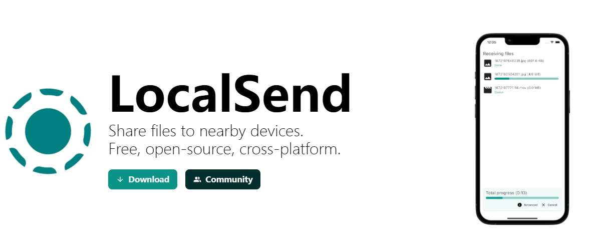 Localsend como alternativa compartida