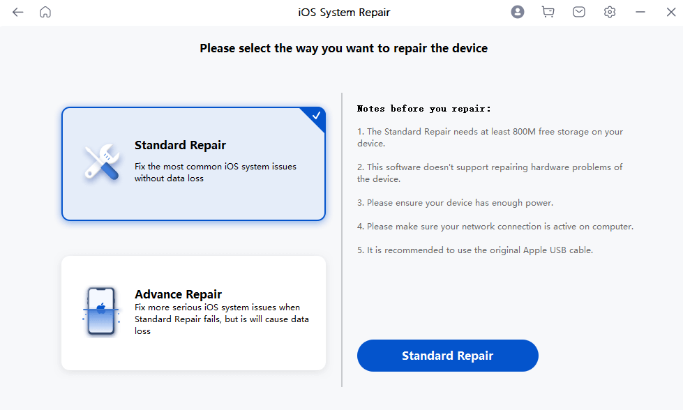 Arreglar iPhone No se carga a través de Mobitrix Perfix Standard Repair
