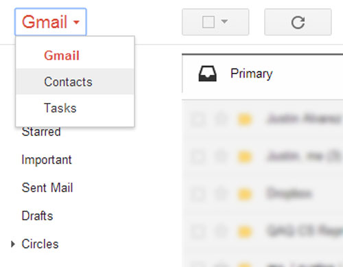 Contactos de sincronización de Gmail a iPhone