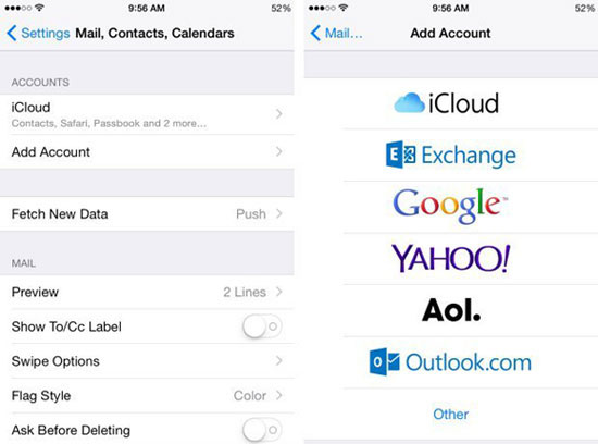 Transferir contactos de Android a iPhone a través de la cuenta de Google