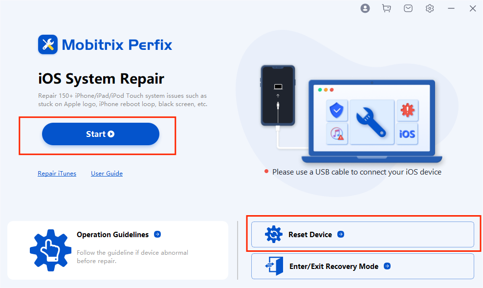 Dispositivo de reinicio de Mobitrix Perfix