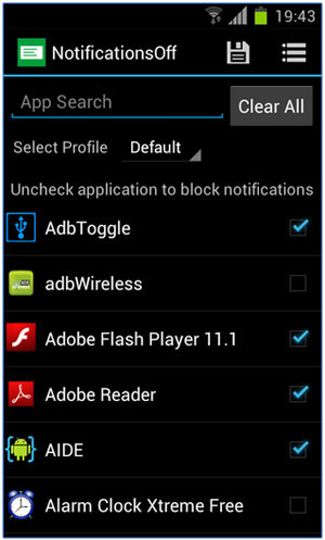 Desactivar las notificaciones de la aplicación en Android