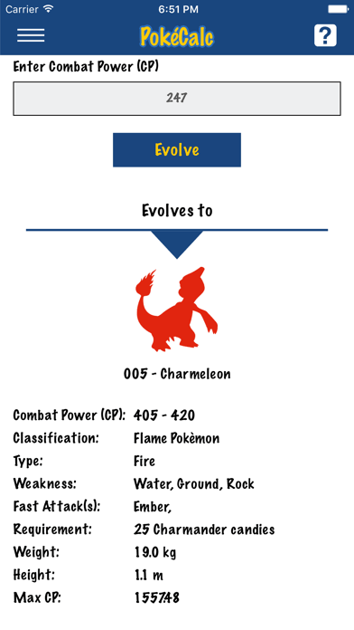 Calculadora de Pokemon Go CP