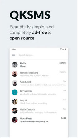Gerente de SMS para Android como QKSMS
