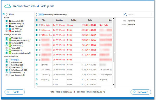 Extraer notas de la copia de seguridad de iCloud