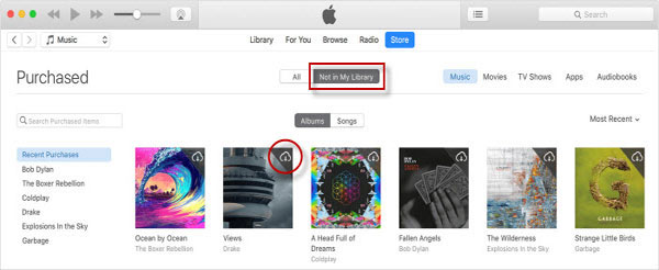 Descargar música comprada de iTunes