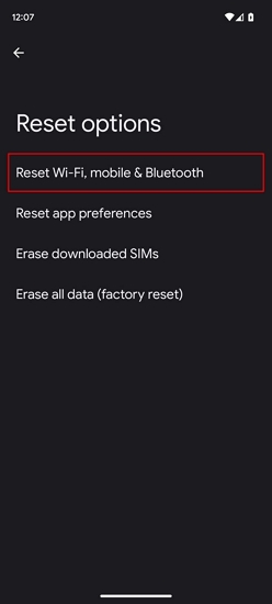 Restablecer el teléfono Android de fábrica