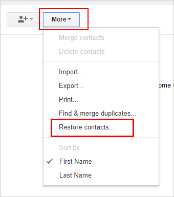 Recupere los contactos del teléfono perdido de Gmail