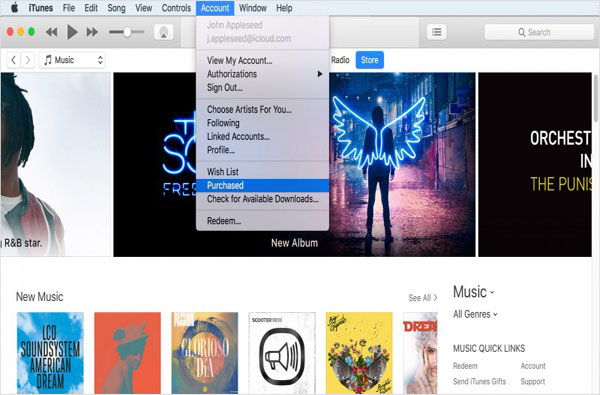volver a descargar música de iTunes Store