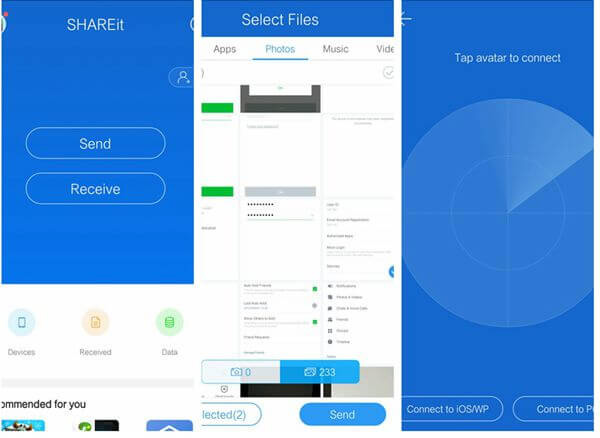 La mejor aplicación para transferir datos de Android a iPhone gratis como Shareit