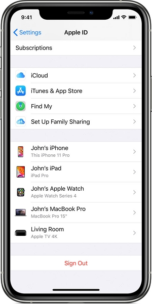 Firme y vuelva a su cuenta de iCloud 