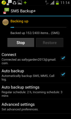 Hacer una copia de seguridad de mensajes de texto en Android con SMS Backup Plus