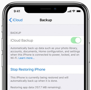 Actualice su iOS para arreglar la restauración de iCloud Stuck