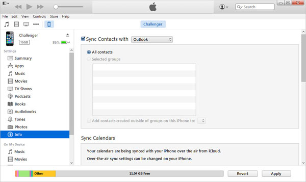 Sincronizar los contactos de iPhone con Outlook