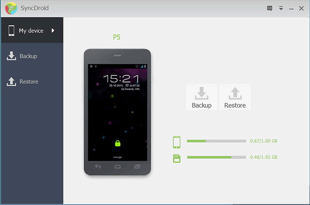 Software de teléfono Android de copia de seguridad para PC como SyncDroid