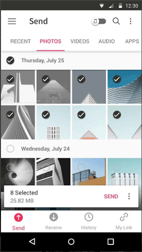 Transfiera los datos de Android a iPhone después de la configuración con Enviar en cualquier lugar