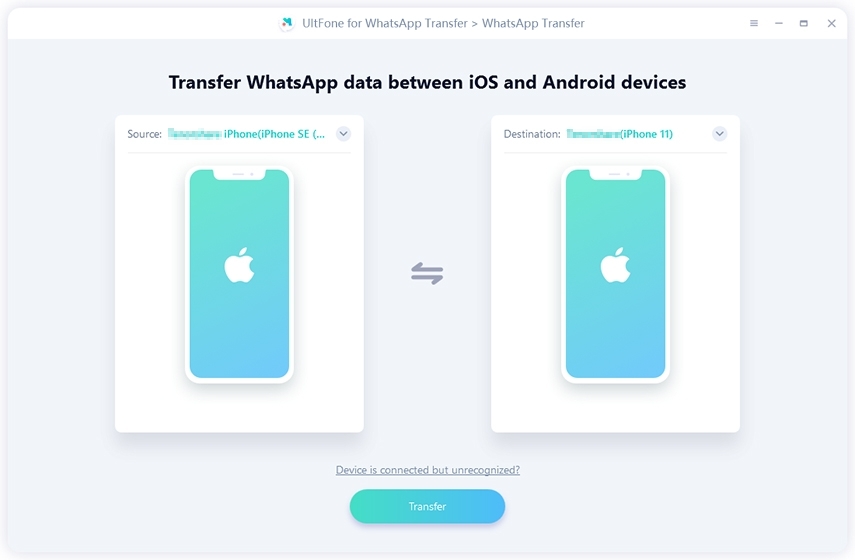 Transferir iPhone al iPhone