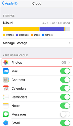 Sync Videos de iPhone a PC con iCloud