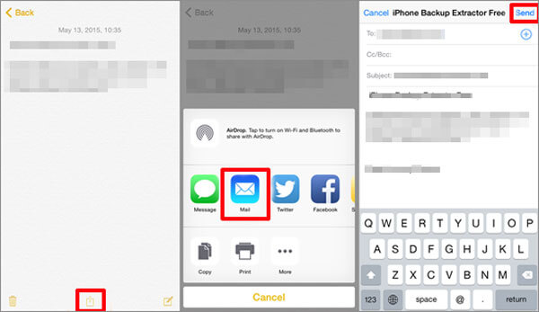 Transferir datos de iPad a Android usando correo electrónico