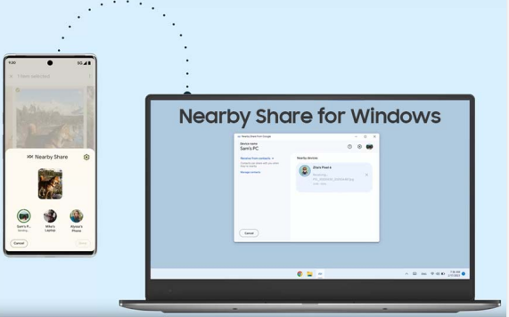 Cómo importar fotos de la computadora a Android con la participación cercana para Windows