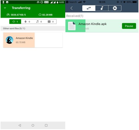 Transferir imágenes de Android a iPhone a través de Xender Transfer