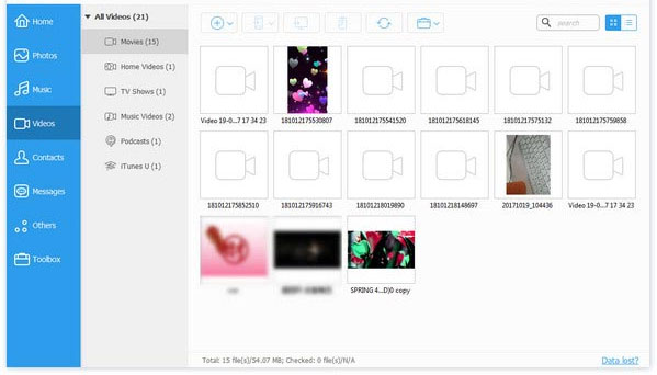 Transferir videos desde el disco duro externo al iPhone con transferencia de iOS