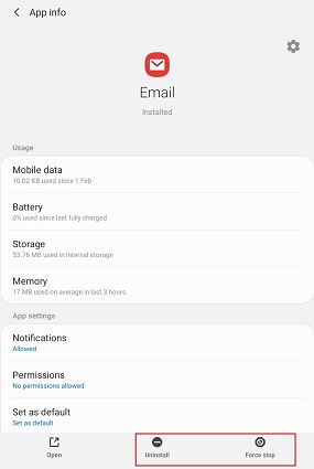 Desinstalar aplicaciones para arreglar la congelación de la tableta Samsung