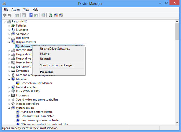 Desinstalar el controlador en la PC