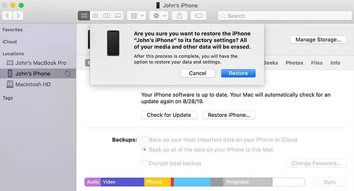 Cómo arreglar iPhone no disponible durante 8 horas con iTunes