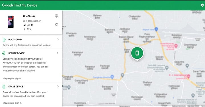 Al usar este método, debe iniciar sesión en su cuenta de Google en el teléfono Android bloqueado de antemano y activar Buscar la función de mi dispositivo. Además, su dispositivo Android bloqueado debe conectarse a una red estable.
