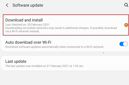 Actualizar software en la tableta Samsung