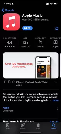 Actualizar música para solucionar el problema de la música no descargando