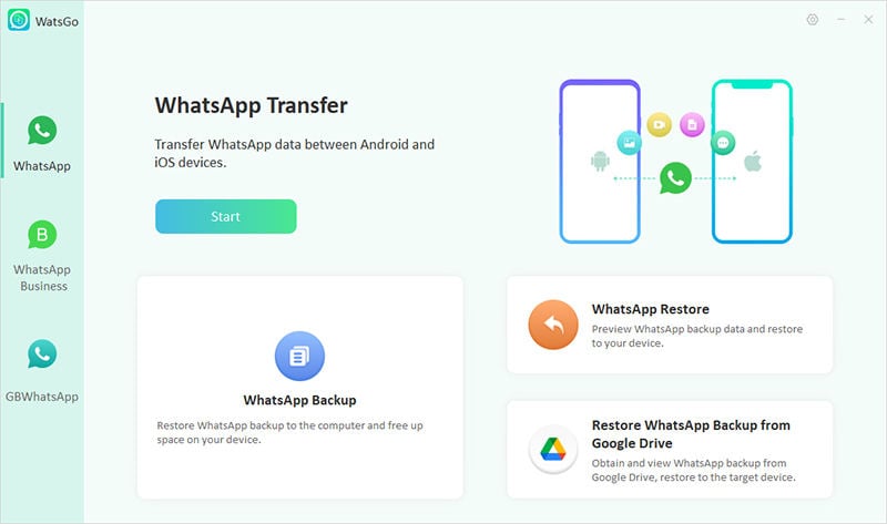 Haga clic en la opción de copia de seguridad de WhatsApp