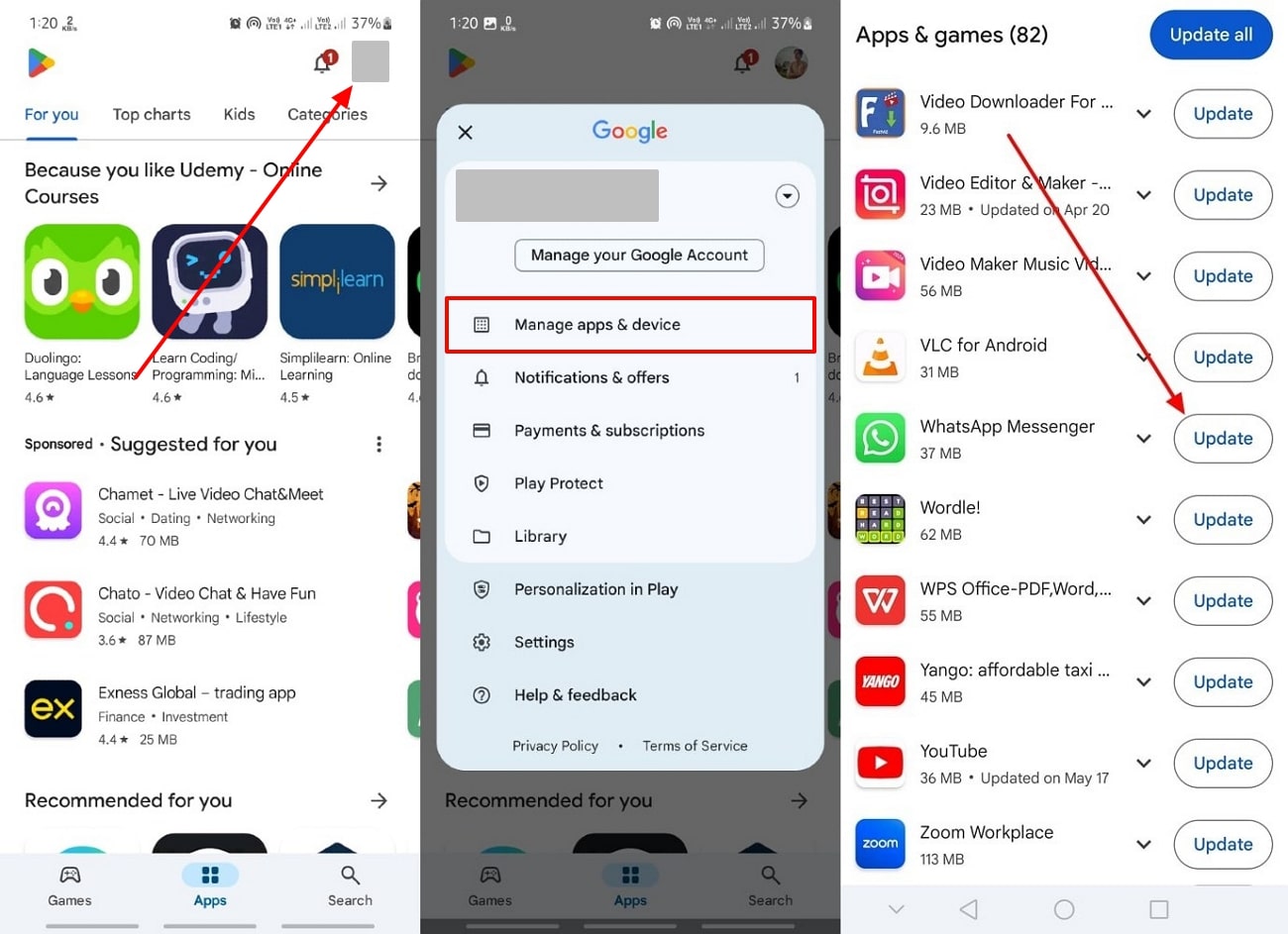 Actualizar WhatsApp en Android
