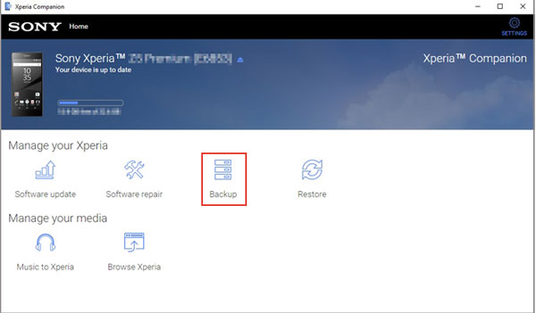 Instalar y iniciar Xperia Companion