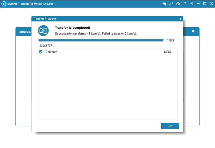 Transferir datos de OnePlus a iPhone a través de Mobikin Transfer para móvil
