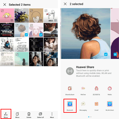 Transfiera datos de Huawei a Motorola de forma gratuita por Bluetooth